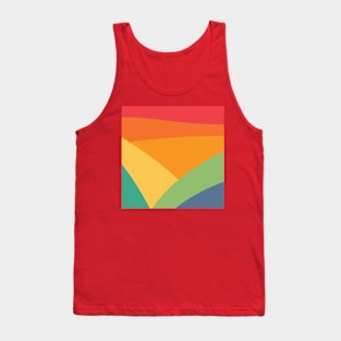 Rainbow Mountains Vector Abstract Pattern Tank Top